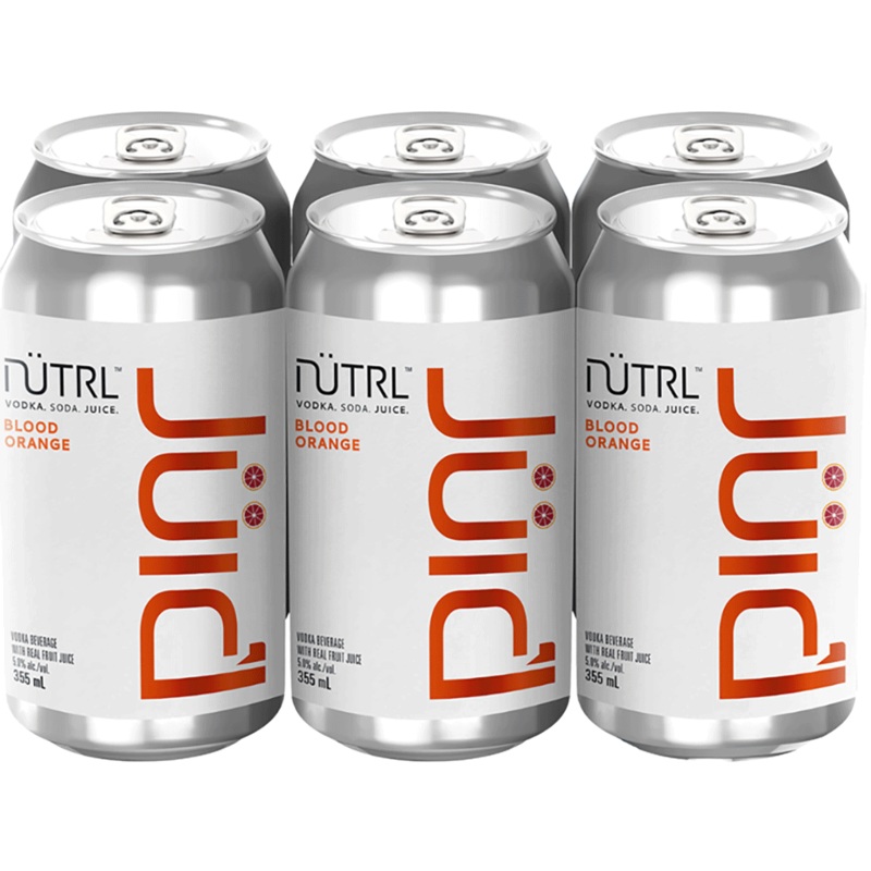 NUTRL JUIC’D VODKA SODA BLOOD ORANGE 6 CANS