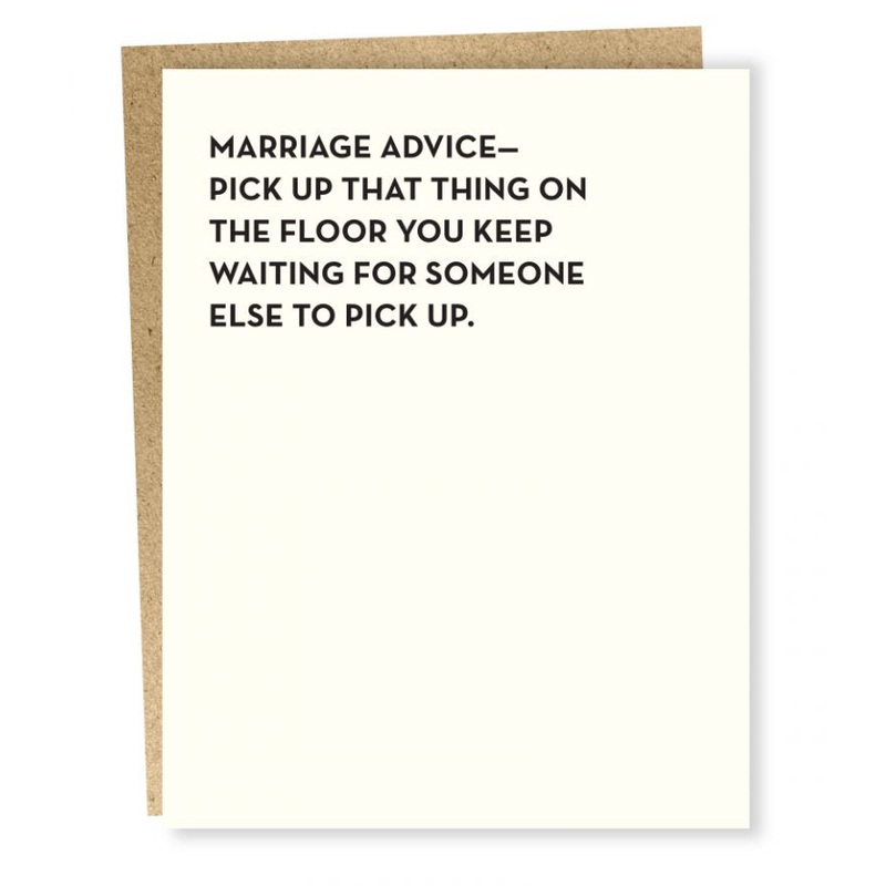 Sapling Press, “Marriage Advice” Card