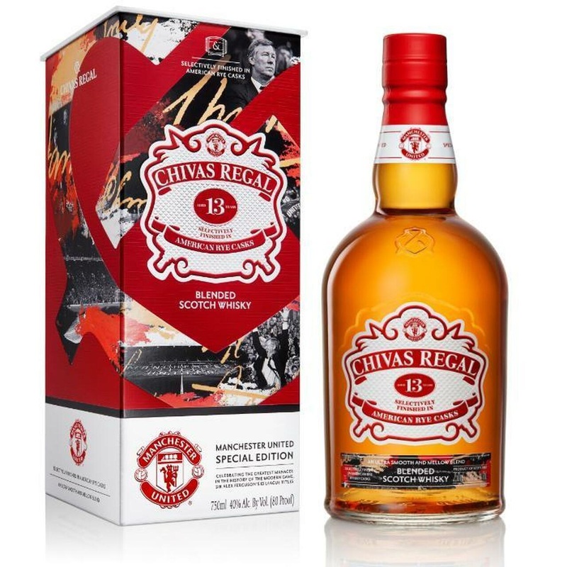 Scotch Chivas Regal 13yr American Rye Casks –  Manchester United Limited Edition