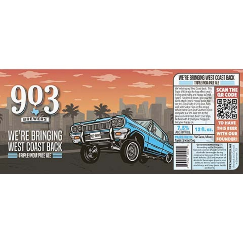 903 Brewers We’re Bringing West Coast Back TIPA 12OZ SINGLE CAN