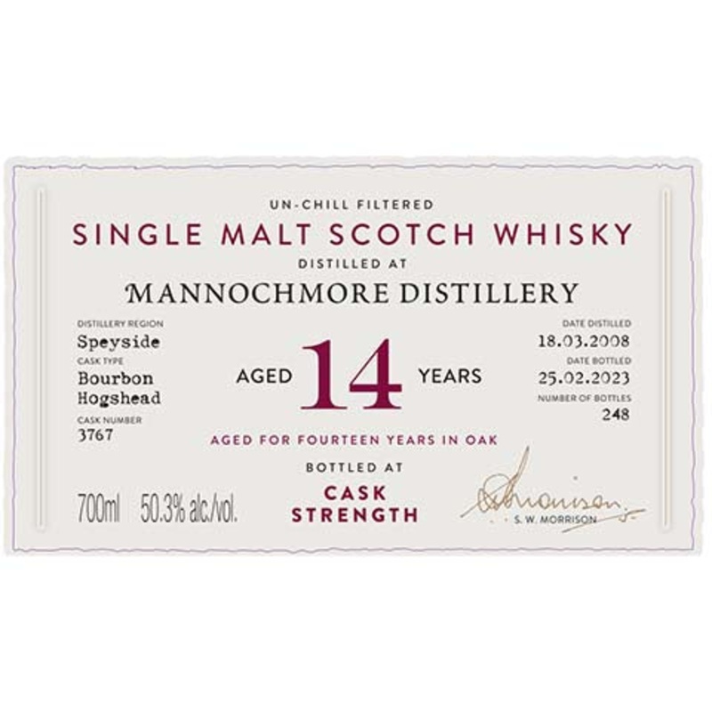 A.D. Rattray Mannochmore Aged 14 Years Single Malt Scotch Whisky 700ML BTL