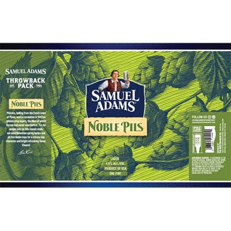 Samuel Adams Noble Pils Lager 16OZ SINGLE CAN