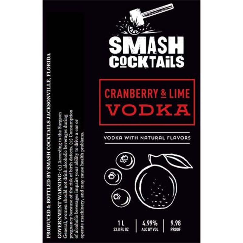 Smash Cocktails Cranberry & Lime Vodka 1L BTL