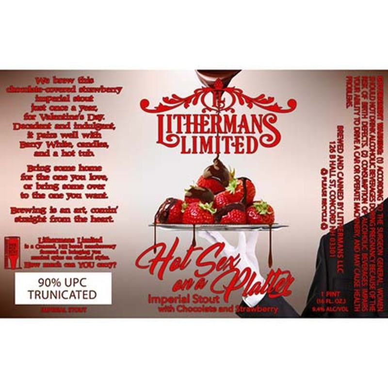 Lithermans Limited Hot Sex On A Platter Imperial Stout 16OZ SINGLE CAN