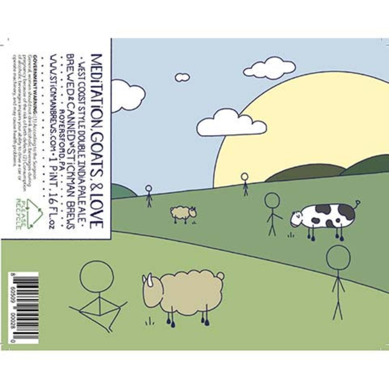 Stickman Meditation, Goats, & Love DIPA 16OZ SINGLE CAN