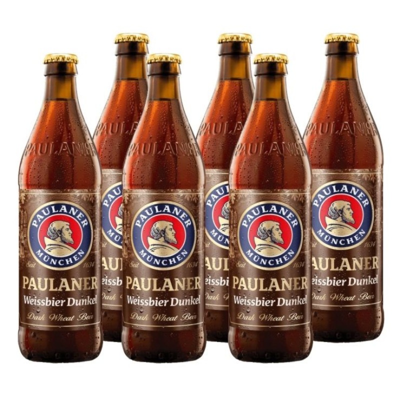 Paulaner Hefe Weissbier Dunkel 500ml bottle x6
